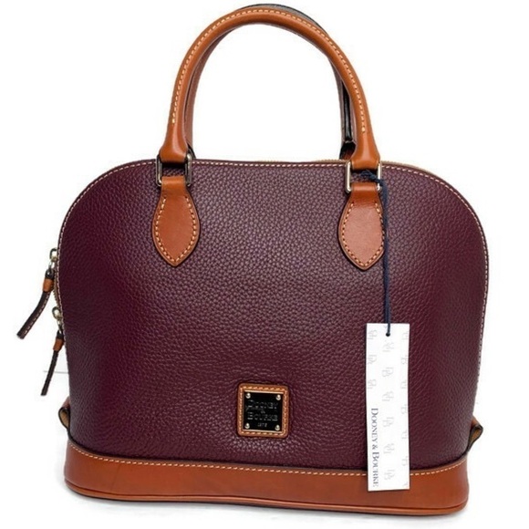 Dooney & Bourke Bordeaux Burgundy ZIP Zip Satchel - Picture 1 of 5